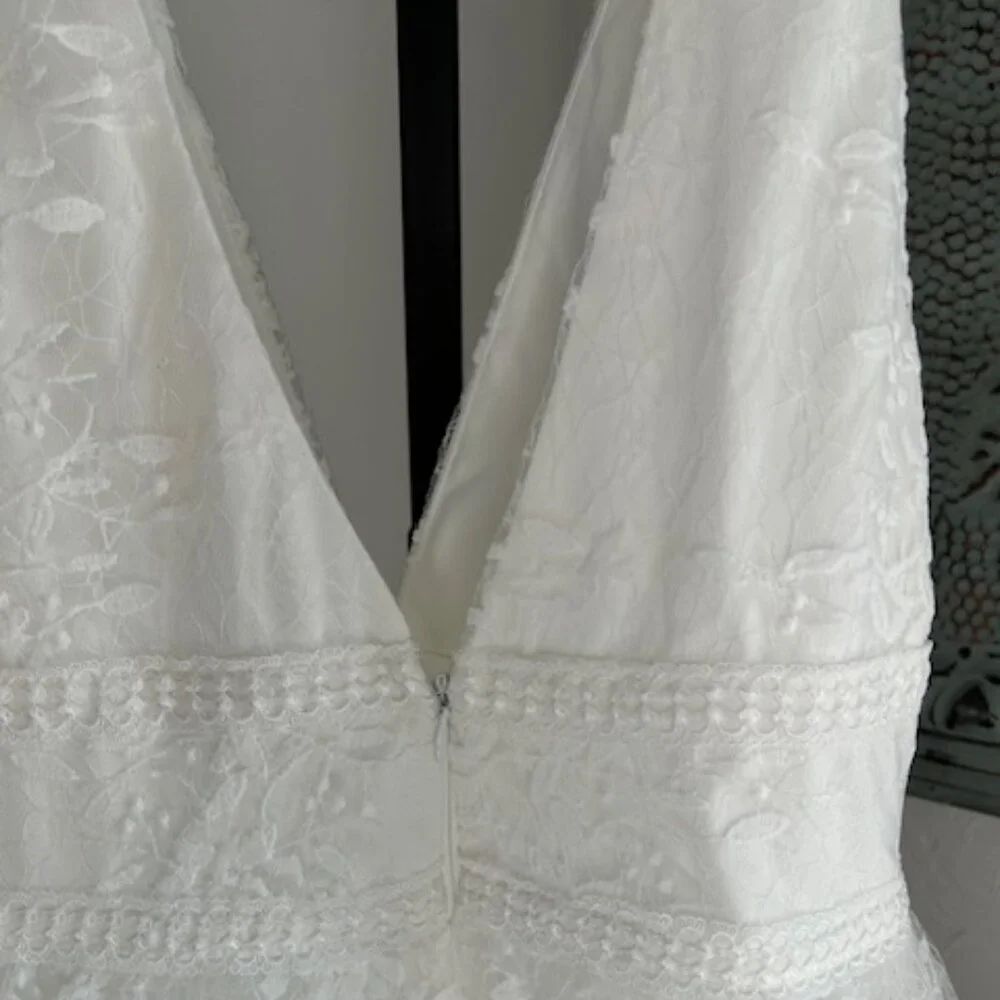 Sweetest Beloved White Mesh Sleeveless Maxi Dress NWT Style 2124916 Sz Med - Picture 6 of 10